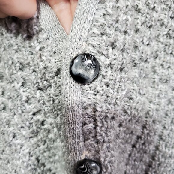 SEARS Vintage 80s Cable Knit Chunky Grandpa Cardigan Button Front Men’s Medium - Picture 6 of 10